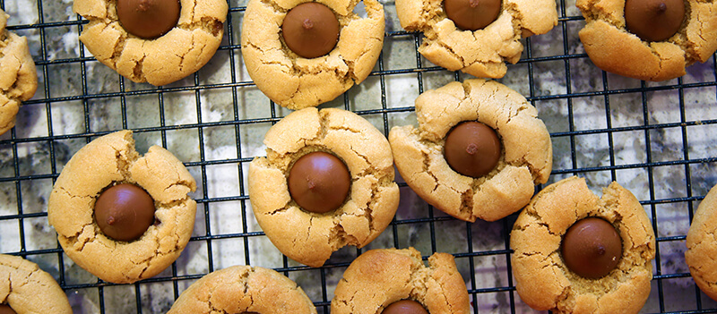 Recipe image Μπισκότα με φυστικοβούτυρο και σοκολάτα